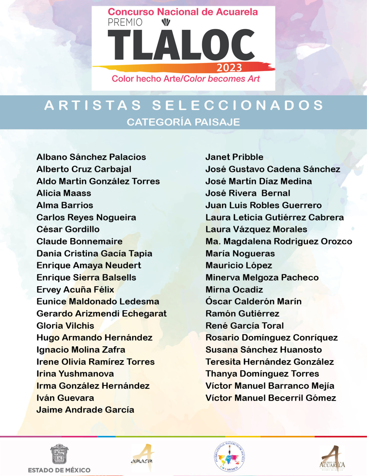 Seleccionados PA Tláloc 2023